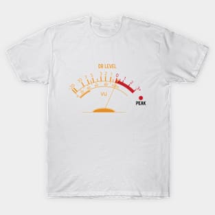 Volume VU Meter Vintage Audio Engineer Recording Studio Gear Head T-Shirt